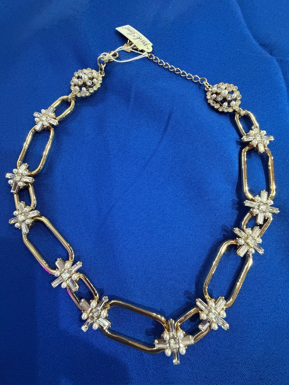 Park Lane Gold-Tone Crystal & Pearl Accent Statement Necklace